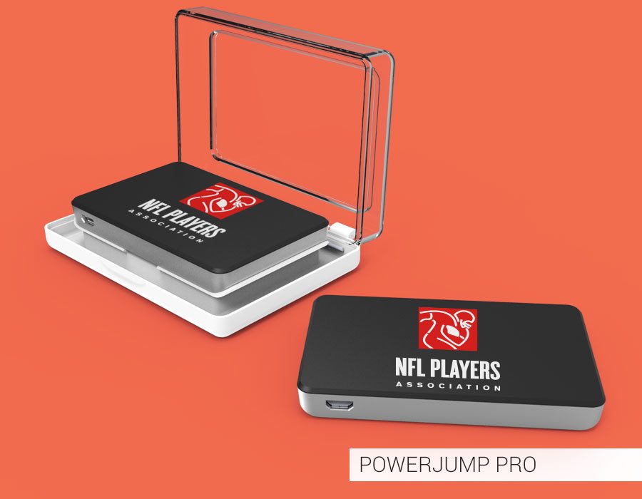 PowerJump PRO back up phone charger with NFL Players branding