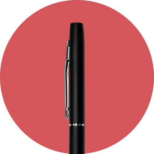 slim black pen