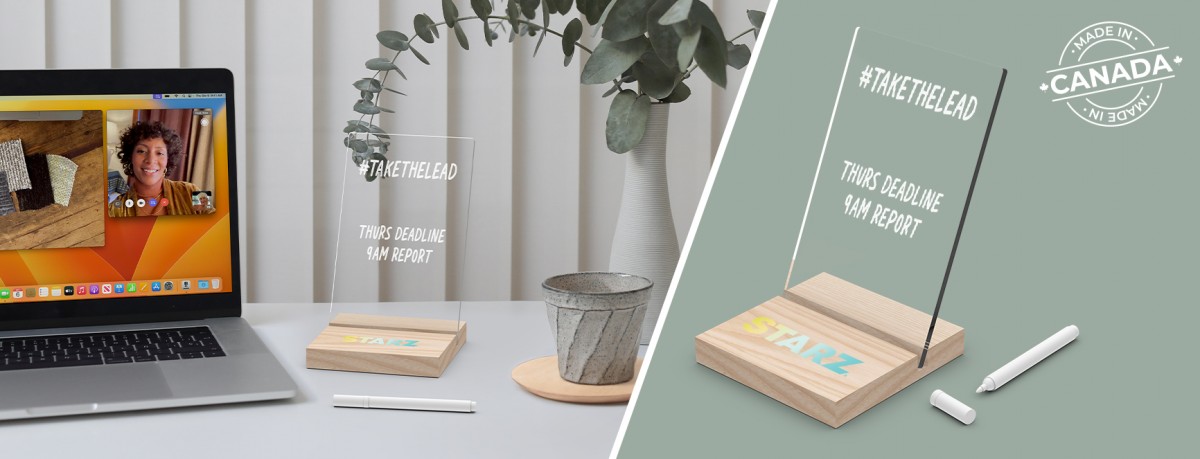 ClearPad Eco: Reusable Memo Pad with Wood Base – Powerstick.com