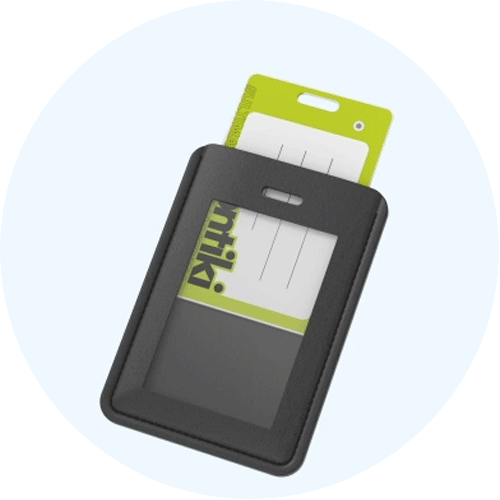 placing powertag card inside a luggage tag