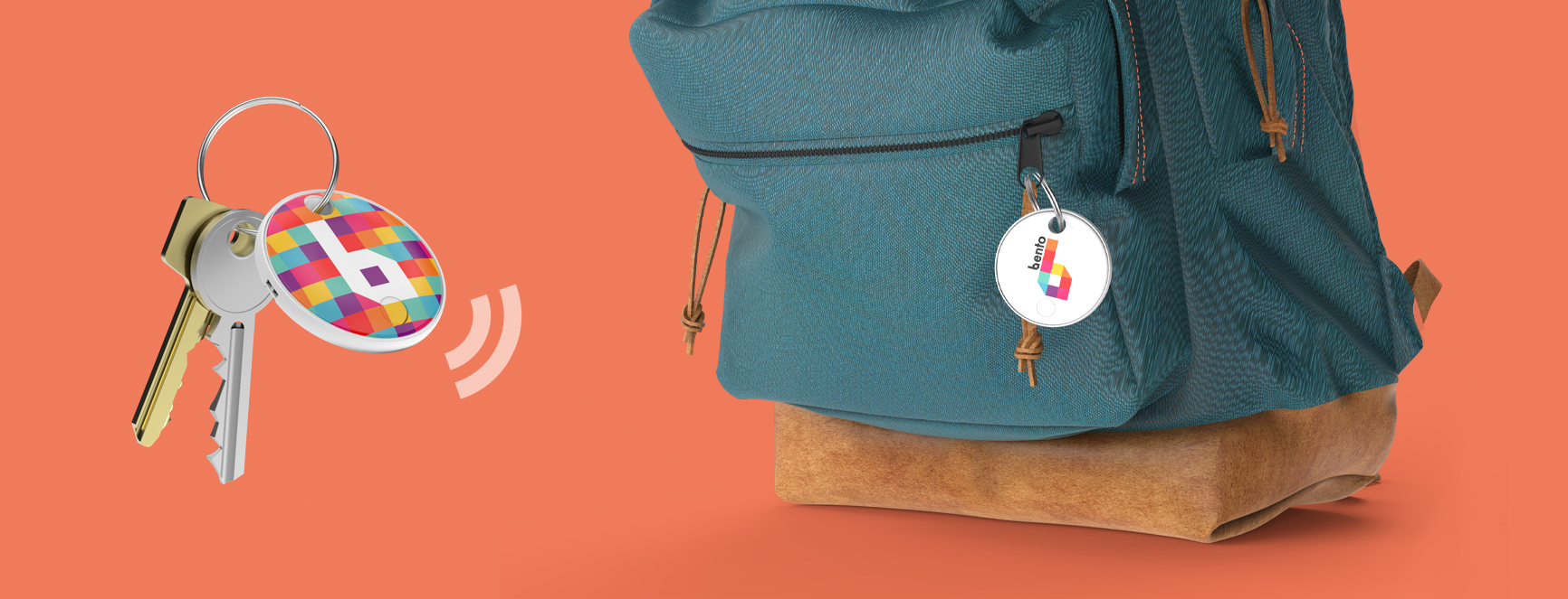 Beacon on Backpack and keys